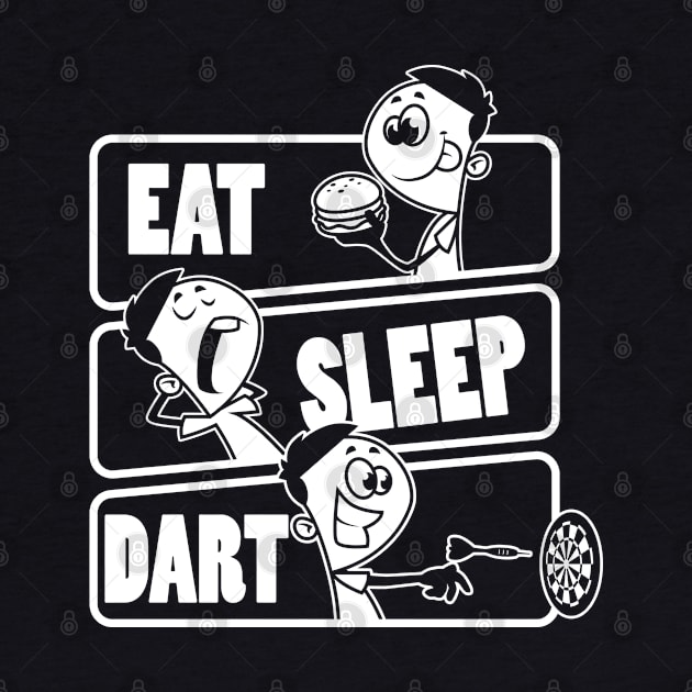 Eat Sleep Dart Repeat - Gift for dart player print by theodoros20